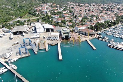 Construction works in the Shipyard Punat